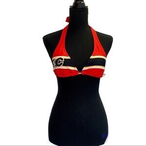 NHL Calgary Flames bikini tops Sz S
